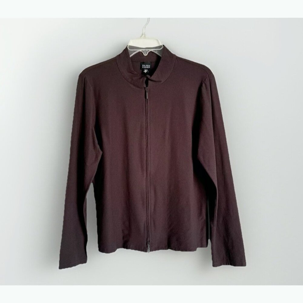 Eileen Fisher Brown Lightweight Jacket Women’s Medium Sustainable Quiet Luxury